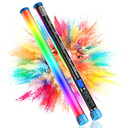 24.3 Large Handheld Light Wand, 2600 lumens RGB LED Video Light 360° Full Colors, RGB Tube Light for Photography Light Stick, CRI 98+, 2800K-10000K /Rechargeable Battery/LCD Display