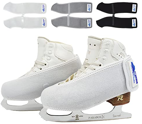 Skating Spirit Skate Boot Covers for Roller Skating Figure Skating Easy-on Easy-Off Youth and Adult (1 Pair) (White, Adult)