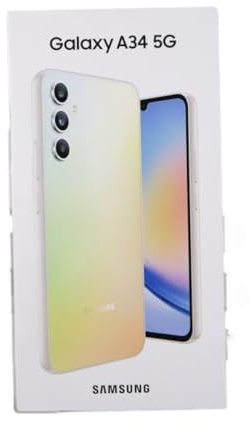 Samsung Galaxy A34 5G 128GB Silver Unlocked (Renewed)