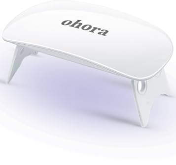 Gel Nail UV Light/LED Lamp by ohora - 6W Max, 2 Timers (45s / 60s), Portable Lamp for Curing Gel Nail Art, Polish, Stickers and Strips