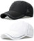 TAGVO Schnelltrocknende Baseballkappe für Herren Damen, 2 Stück Verstellbar Sonnenschutz Sports Mesh Baseball Cap, Leicht, Atmungsaktiv und Faltbar Baseballkappe Sonnenhut für Reisen Draußen läuft