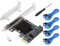 Scheda di Espansione SATA 4 Porte, Controller PCIe 3.0 con Chipset Asmedia 1064, Include Staffa Low-Profile & 4 Cavi, Non-RAID, Avvio come Disco di Sistema, Supporto per 4 Dispositivi SATA 3.0