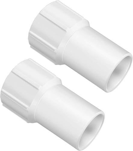 2 Piezas Adaptador y Conector de Manguera de Piscina Blanco 38 mm para Limpiador