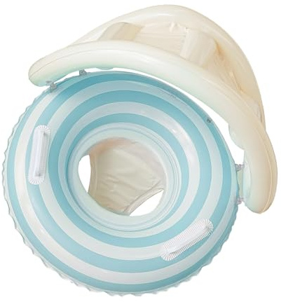 Flotador para Bebé con Sombrilla, Refugio Inflable para Natación Infantil, Flotador Chupeta con Protección Solar para Juegos Acuáticos En Playa Lago Piscina Y Vacaciones