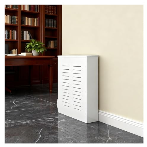 LINGDSWULING Diseño Moderno Listones Y Nido Abeja Mueble Cobertura del Radiador Radiador Lacado Revestimiento Protector Calefacción Estilo Rústico Superficie(23.62x23.62x7.87in)