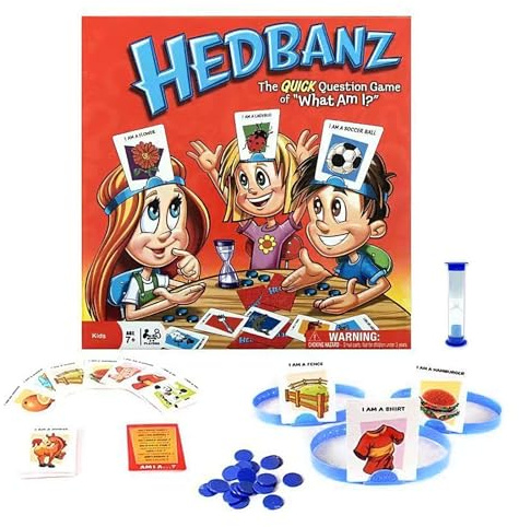 Falafoty What Am I Game, Family Fun Quiz Game with New Cards & Headbands, Picture Guessing Card Game for Family After Dinner Party Travel Pocket Games, Guess Who Board Game Gift for Kids Adults