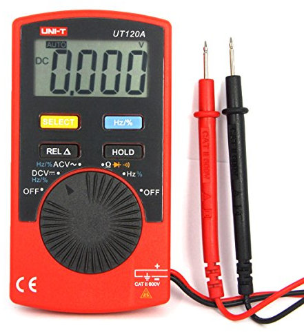 UNI-T UT120A Multimetro Digitale AC / DC Tensione Corrente Resistenza Capacità Frequenza Tester Auto Range Formato Tascabile