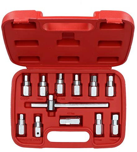 Drain Plug Sump Key Set Gearbox Axle Repair Oil Change Kit 3/8 Drive 12pcs Set