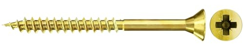 fischer Vite per truciolato 4,5 x 40 mm, zincata gialla, filettatura parziale Phillips PZ