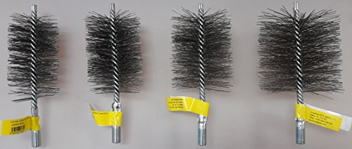Ofenrohrbürste Drahtbürste Kaminbürste Kaminbesen Rohrbürste Schornsteinbürste aus V4A-Edelstahl Kaminkehrerqualität (Edelstahl V4A, 30mm)