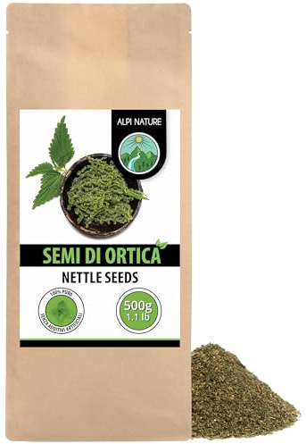Alpi Nature Nässelfrön 500g, Gnidade Nässel Frön för Nässel Te, Smoothies och Sallader, Urtica Dioca