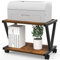 VEDECASA Desktop Drucker Stand 2-Tier Unter Schreibtisch Holz Drucker Regal Rustikale industrielle Bauernhaus Holz Speicher Buch Regal Tisch Organizer für Home Office Stilvolle Robuste (Braun)