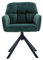 chairus Desk Chair Velvet Armchair Upholstered Home Office Living Room 360° Swivel Tub Chairs Task Chair with Metal Legs (Green(Metal Legs))