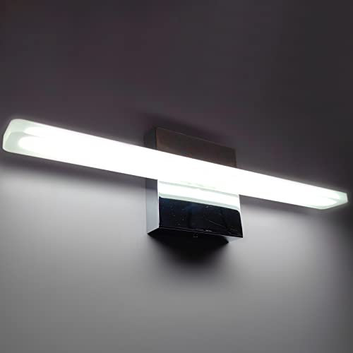 YIQAN Applique murale salle de bain 40cm 6000K blanc froid éclairage miroir LED moderne lampe murale couloir décoration acier inoxydable diffuseur acrylique installation facile