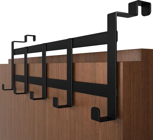 4smile Porte-manteau Porte-manteau à suspendre à l'intérieur, noir - modèle à suspendre - pour porte arrière - protection antidérapante, fixation fiable