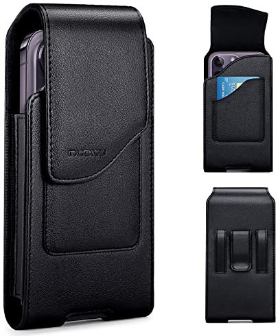 nuoku Handytasche für Gürtel für iPhone 14 13 12 11 Pro Max Serie, PU Leder Handy Gürteltasche mit Gürtelclip für S22 Plus/S21 Plus/S20 Plus mit Magnetverschluss