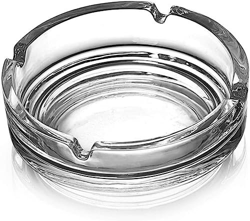 LXINMFEWY Mesa Cenicero De Cristal Pesado con Personalidad Creativa, Cenicero Grande para Ceremonia del Té, Cenicero para Sala De Estar Y Oficina Interiores Exteriores