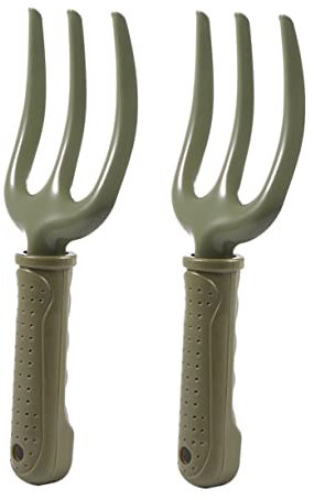 TINEASUR 2pièces Fourches De Jardinage à Trois Dents Et Poignée Ergonomique pour Ameublir Le Sol Et Planter des Fleurs Convient Au Jardin Ferme