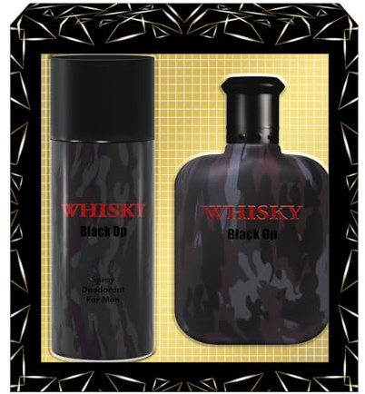 WHISKY Black OP • Eau de Toilette set 100 ml + deodorant 150 ml • spray • herrparfym • gåva EVAFLORPARIS