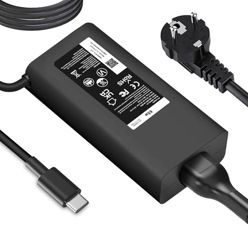 Chargeur USB C 65W 45W Alimentation pour Dell Latitude 5420 5430 5520 5530 5540 7420 7430 7440 7390, XPS 13 9350 9360 9365 9370 9380, Chromebook 3100 3400 5190