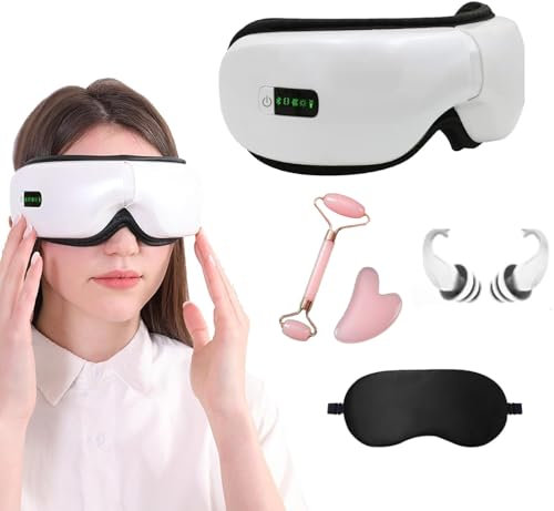 Augenmassagegerät - Verbessern Sie die visuelle Klarheit und reduzieren Sie Müdigkeit, Augenmassagegerät mit Wärme, lindert trockene Augen, verbessert den Schlaf, tolle Geschenke für Frau und Mann