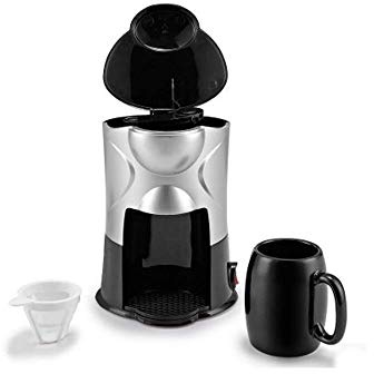 Elektrisk Kaffemaskin Hem Mini Enkel Kopp 300W DIY American Drip Kaffemaskin Svart Tea Pot, Rosa (Svart) Intressant, HUANGHAIQIU