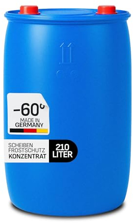 BAUER BLUE Scheibenfrostschutz Konzentrat -60°C | 210L Fass | Scheibenreiniger mit Citrusduft | Für Auto, LKW, Nutzfahrzeuge | Großgebinde für Werkstätten, Speditionen & Fuhrparks | Made in Germany