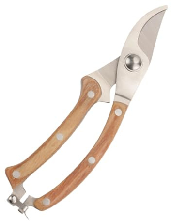 Anneome Professionelle Gartenschere mit Holzgriff Kraftsparende Astschere für Dicke Äste Multifunktionale Baumschere zum Präzisen Schneiden von Blumen Sträuchern und Kleinen Zweigen