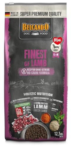 Belcando Finest GF Lamb [12,5 kg] Cibo per Cani Senza Cereali | Alimento Secco per Taglia Media o Piccola | Completo per Cani di Almeno 1 Anno