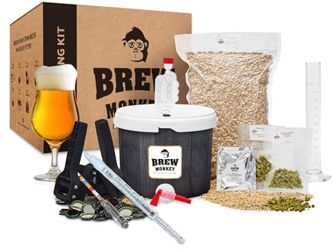 Brew Monkey Bierbrauset Tripel | Komplett Set 5 Liter Bier | 8,2% Vol | Bier Brauen Set | Männergeschenke | Bier Geschenke für Männer | Geburtstagsgeschenk für Männer | Geschenke für Papa