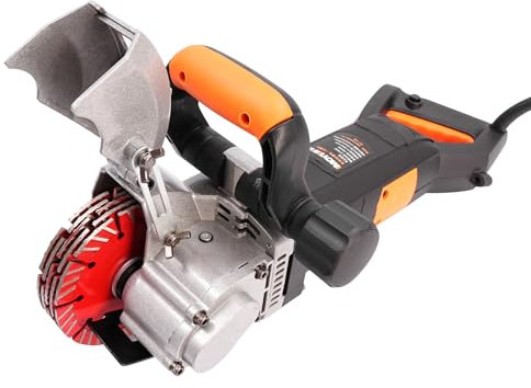 Fresadora eléctrica de 4800 W, con 5 hojas de sierra, fresadora para pared, para cortar mármol, granito, hormigón