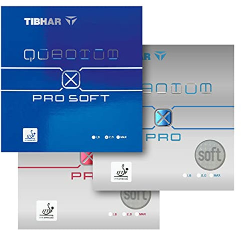 Tibhar Tischtennisbelag Quantum X Pro Soft (blau, 2,0)