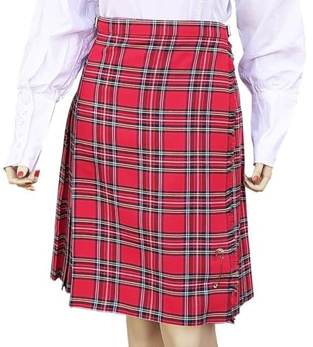Kilt écossais Authentique de qualité supérieure pour Femme - 55,9 cm - Parfait pour Les Occasions Formelles et décontractées - Fabriqué en Tissu Tartan en Écosse, Royal Stewart., 44