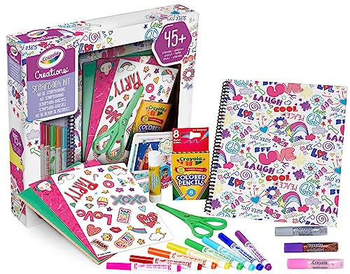 CRAYOLA - Creation, Kit Créer ton Album Scrapbook, Activité créative, Cadeau pour filles et ados, à partir de 8 ans