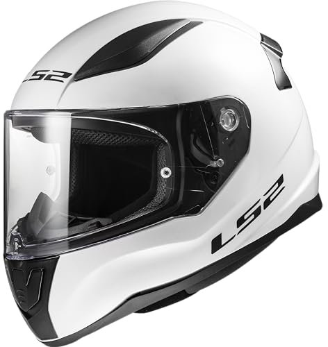 LS2, Integraler Motorradhelm RAPID II SOLID White, M