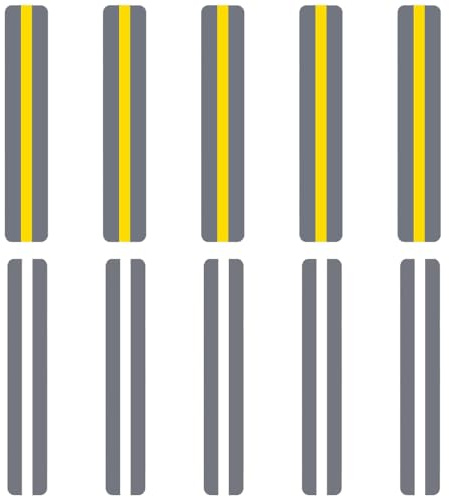 WJRQD Ensemble de 10 Règle de Lecture pour Dyslexique en PVC - Marque-Pages surbandes pour Guider Les débutants et étudiants à Lire indépendamment. Parfait pour Les Enseignants d'aide à la Lecture.