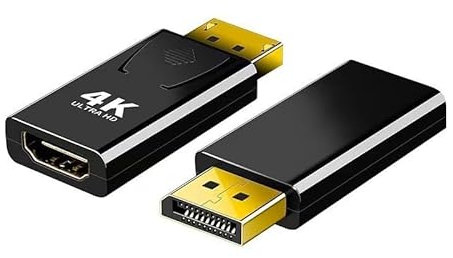 eppfun 2-Stück, 4K Displayport auf HDMI, DP HDMI auf Displayport Adapter mit Audioübertragung und Gute Qualität Auflösung für Laptop TV Projektor Monitor