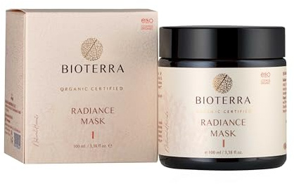Bioterra Organic Radiance Face Mask, Natural Ingredients, Intense Hydration Formula, For Glowing Skin, 100 ml