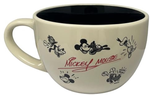 Taza ancha Mickey Disney cerámica taza tazón desayuno 740ml para niños