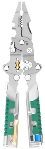 Ciseaux à dénuder multifonctions avec test électrique, épluchage pliable, câblage, électricien, machine à dénuder, 8 outils