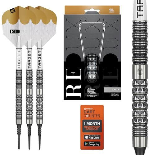 Target Darts Redux Soft Tip Dart Set (Barrel 10), 18G | 90% Tungsten Darts, Pro Ultra No.6 Flights, Pro Grip Tag Shafts, Pixel Tips | Professional Dart Sets