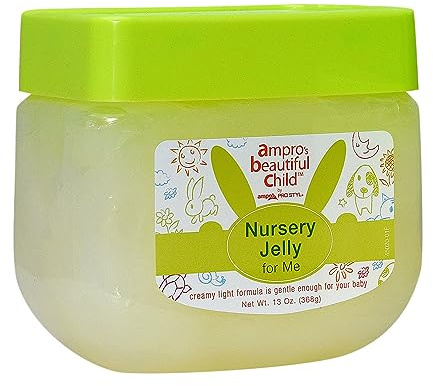 AmPro Beautiful Child Nursery Jelly - 100 Percent White Petroleum - Soft and Light Conditioner Formulation is Delicate on Baby's Hair and Skin - Hydrates and Moisturizes for Supple Effect - 13 oz