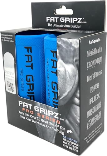 Fat Gripz - The Simple Proven Way to Get Big Biceps & Forearms Fast - At Home Or In The Gym (Size: Fat Gripz Pro / 5.7 cm Outer Diameter)