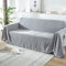 Sofa überwurfdecke für 2-/3-/4-Sitzer, sofaüberwurf Decke Couch überwurf Baumwolle Waschbar Anti-rutsch Schmutzabweisend Kissen couchdecke überwurf Nahtlos mit Quasten(180 x 300 cm, hellgrau)