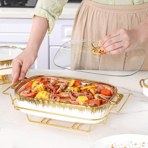 Chafing Dish in ceramica Scaldavivande, contenitore termico per buffet Scalda Vivande Termostato per la temperatura,aree per la colazione in hotel,brunch,servizi di catering,feste,matrimoni