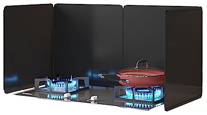 RIFWOVE Plegabl Protector De Aceite, Cocina Plegable Protector Antisalpicaduras, Cubre Salpicaduras De Sartén, Fácil De Limpiarm, Aceite Antiadherente, para Placas, Placas De Gas