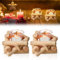 Bordeag 2er Set Treibholz Kerzenständer Deko, Teelichthalter Holz, Kerzenhalter Vintage Rustikale Kerzenständer Holz Driften Hölzerne Teelicht Mit Glas Tasse Für Wohnzimmer Hochzeit Esstisch Tischdeko