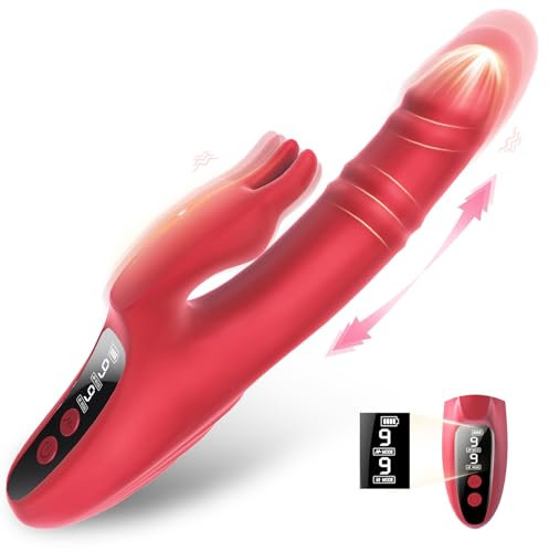 Vibratoreper Donna Professionale Vibratore Dildo Sex Toys - Vibratori Femminile Sexytoysys Coppie Uomo Sesso Adulti Toy Sessuali per Donna Clitoride Plug Anale Giochi Erotici con 9 Spinta 9 Vibrazione