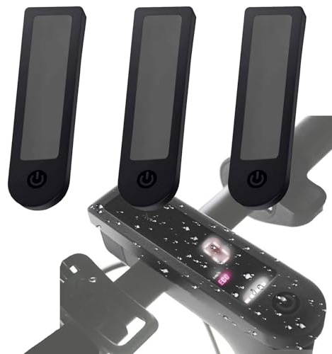 Devenirriche Lot de 3 housses de protection contre la pluie pour écran, tableau de bord de scooter, housse de protection universelle en silicone étanche, affichage LED, couverture transparente de