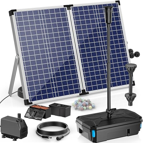 NFESOLAR 70W Solar Pond Filter Fountain Kit for Outdoor Ponds